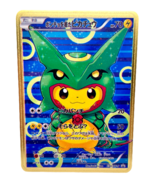 Poncho Pikachu x Rayquaza Cosplay Gold Metal Pokemon Card Collectible/Gift - £10.94 GBP
