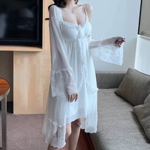 Summer Sexy Full Slip Night Gowns &amp; Tops, Sexy Lingerie For women, 2pc R... - £53.60 GBP