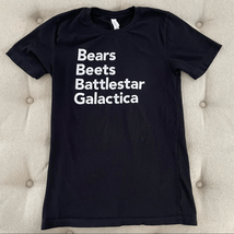 Unisex The Office Dwight Schrute Bears Beats Battlestar Gallactica Tshirt S - $14.40
