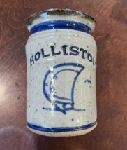 Holliston MA pottery cup utensil pen pencil holder 5&quot;x3.25&quot; - £14.03 GBP