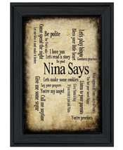 Nina Says 2 Black Framed Print Wall Art - $1,143.71 MXN