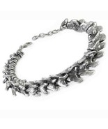 Alchemy Gothic Vertebrae Pewter Bracelet Metal Spine Bone Links Chain Pu... - $63.95