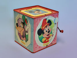 Vintage Mickey Mouse Jack in the Box Music Toy Disney - $49.99