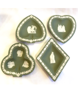 Wedgewood Jasperware Green Bridge Set Club, Spade, Diamond, Heart Dish - $66.55 CAD