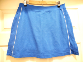 Tehama Hang Em Dry Blue with White Trim Athletic Golf Tennis Skort Size M - £18.64 GBP