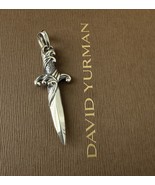 David Yurman .925 Sterling Silver Plain Dagger Pendant Amulet - €338,99 EUR