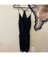 1.State Black Tie Front Halter Sleeveless Summer Black Large - $28.58