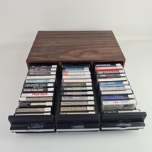 Phoenix Vintage 3 Drawer Audio Cassette Tape Storage Holder Organizer Wood 80&#39;s - £19.95 GBP