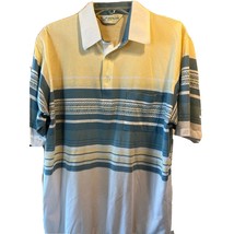 Vintage Palmland Short Sleeve Striped Size M Polo Shirt Golf - $15.84