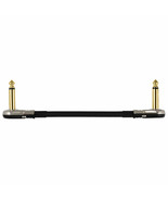 8&quot; Castline Gold Mogami 2524 Guitar Pedal Board Patch Cable TS Low Profile - $258.52 MXN+