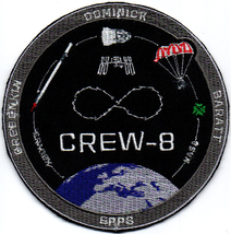 Human Space Flights SpaceX Crew-8 SPX Dragon Endeavour USA Embroidered P... - $25.99+