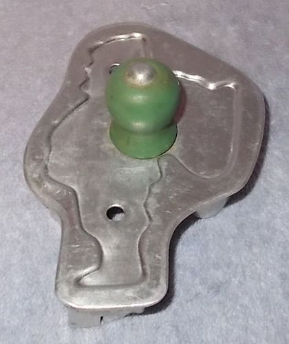 Vintage Santa Claus Cookie Cutter Wood Green Knob Handle - $6.95