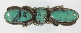 Sterling Silver Navajo Turquoise Extra Long Ring with Accents Size 9.25 - £285.28 GBP