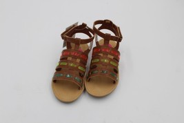 Carter&#39;s Toddler Girls Size 11 Rebecca Summer Sandals Brown/Rainbow Shoe - £15.49 GBP
