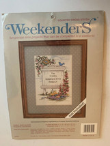 Weekenders  #03525 Family Sign Board Counted Cross Stitch Kit New mat in... - $12.42