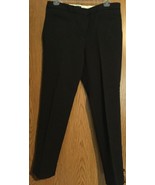 TALBOTS HEMPSHIRE LADY&#39;S  DRESS PANTS  8 BLACK Zip .Button - $15.84