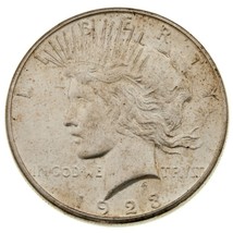 1923-S Silver Peace Dollar in Choice BU Condition, Excellent Eye Appeal - £82.19 GBP