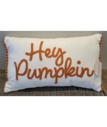 Target Bullseye Playground &quot;Hey Pumpkin&quot; Fall Throw Pillow w/ Pom-pom Fr... - $414.49 MXN