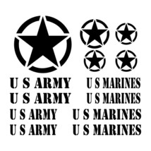 Military Army Motorcycle Decal Sticker Kit WWII Invasion Star Fits Harley FLA - £15.68 GBP