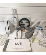 Nintendo Wii RVL-001 Bundle White Video Game Console &amp; Accessories Worki... - £77.07 GBP