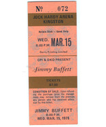 Jimmy Buffett Ticket Stub From 1978 Jock Hardy Arena Kingston Ontario Qu... - $122.75 CAD