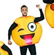 nwt DSPLAY Emoji Emoticon Instant Costume OSFM Adult 1pc Dress Up Party New - £12.17 GBP