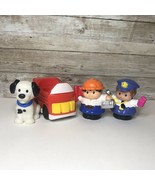 Mattel Little People Community Worker Lot - Construction Police Fire Tru... - $20.36 CAD