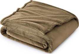 Bedsure Fleece Blanket Twin Blanket Camel - 300GSM Soft Cozy - £29.66 GBP