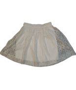 Elizabeth and James Skirt Size 4 Silk Blend Martine White Burnout Overla... - $31.48 CAD