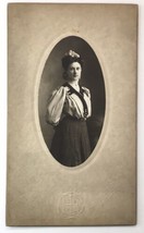 Antique Photo on Board Beautiful Young Woman / Lady Striking Eyes Dark Hair MN - £15.98 GBP