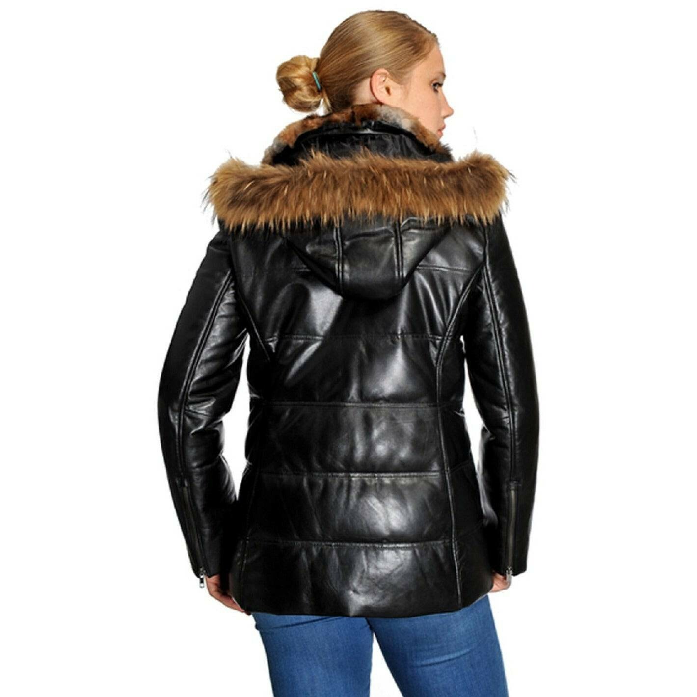 Original Goose Women's Emily Leather Down Filled Parka Item image 2