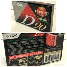 Factory Sealed Blank TDK D90 IECI/Type I High Output Cassette Tape - £3.52 GBP