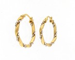 3mm Women&#39;s Earrings 14kt Yellow and White Gold 361633 - $199.00