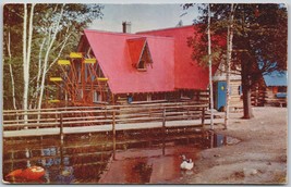 Vintage Santa&#39;s Water Wheel Workshop Postcard Wilmington NY North Pole New York - £11.31 GBP
