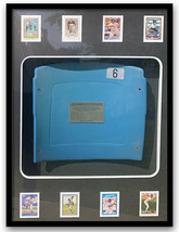 ORIGINAL LOS ANGELES DODGERS STADIUM SEAT WITH CARDS CUSTOM FRAMED COA - £1,073.04 GBP