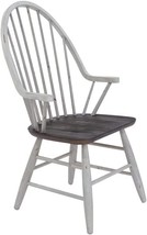 W23 X D24 X H40 White Farmhouse Windsor Back Arm Chair From Liberty Furniture - £339.63 GBP