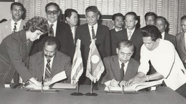 1970s Photo Cuba Laos Sergio Jimenez visit LPDR Signing Cooperation Protocol - £14.18 GBP