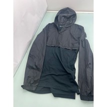 Under Armour Anorak Men Hoodie Pullover Jacket 1/2 Zip Black Fitted Medi... - $19.77