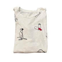 J.Crew Novelty Print Short Sleeve Tee Shirt Size Medium - $370.68 MXN