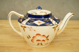 Vintage Sadler England China Teapot Gaudy Welsh Imari Cobalt Blue Gold Trim - £109.91 GBP