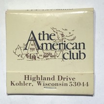 American Club Restaurant Kohler Wisconsin Match Book Matchbox - £1.96 GBP