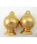 Vintage 22 KT Gilded Porcelain Salt and Pepper Shakers 22 Karat Plated MCM - $7.91