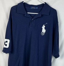 Polo Ralph Lauren Polo Shirt Big Pony Navy Blue Short Sleeve Men’s XLT - £23.46 GBP