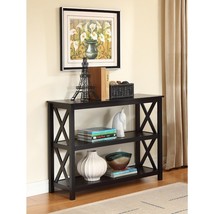 3-Tier Black Sofa Table Bookcase Living Room Shelves - $208.49