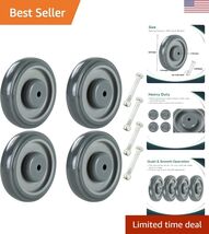 Shopping Cart Wheel Replacement Kit | 5" Diameter Polyurethane Stepped a... - $28.03