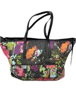 Tumi Black Floral Everyday Tote, Zip Top, Coated Canvas, New - $94.99