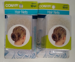 Lot of 2 Conair Light Hair Nets  2 x 10 pk #55525Z Invisible Edge - £7.82 GBP