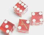 Mohegan Sun  4 Casino Dice RETIRED - RED- used- Drilled - £4.81 GBP