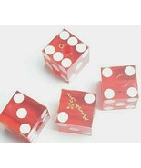 Mohegan Sun  4 Casino Dice RETIRED - RED- used- Drilled - £4.72 GBP