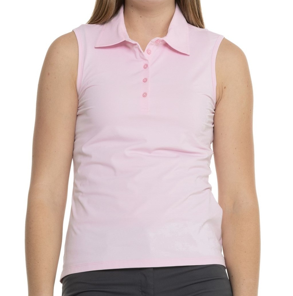 NWT G/FORE Blush Pink Featherweight Silky Tech Sleeveless Polo Golf Shir... - $54.99
